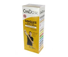 CanDo latex-free exercise band, 5-foot Singles, 30-piece dispenser, gold