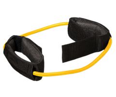CanDo tubing exerciser with ankle cuffs, yellow