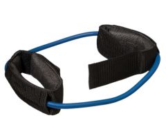 CanDo tubing exerciser with ankle cuffs, blue