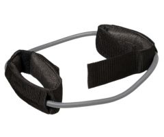 CanDo tubing exerciser with ankle cuffs, silver
