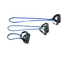 CanDo exercise Tubing-with-Handles, full body set (1 ea: 18", 36", 48"), blue