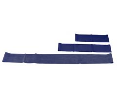 CanDo exercise band loop exerciser, full body set (1 ea: 10",15",30"), blue