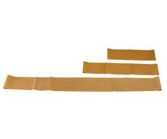 CanDo exercise band loop exerciser, full body set (1 ea: 10",15",30"), gold