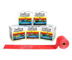 CanDo Accu-Force band, 50 yard, 5 pc set (1 ea: yellow through black)