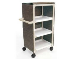3 Shelf Linen Cart 3.5 Inch, 4 Non-marking Casters, 2 Locking 3 Removable Shelves 20 X 45 Inch