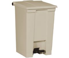 Trash Can Rubbermaid Commercial Products 12 gal. Square Beige HDPE / Polypropylene Step On