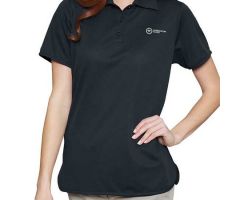 Polo Shirt Medium Black Short Sleeve Female
