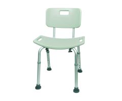 Bath Bench McKesson Fixed Handle Aluminum Frame Removable Back-1065208