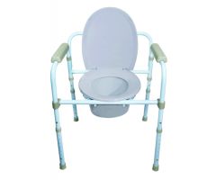 Folding Commode Chair McKesson Fixed Arm Steel Frame Back
-1065227