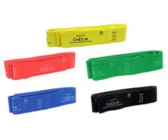 CanDo Multi-Grip Exerciser 6 Foot Exercisers, set of 5 (1 ea: yellow through black)