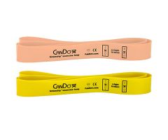 CanDo Intensity Loop, Set of 2: tan (xx-light), 5 - 10 lb and yellow (x-light), 15 - 25 lb