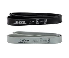 CanDo Intensity Loop, Set of 2: black (x-heavy), 60 - 90 lb, silver (xx-heavy), 70- 105 lb