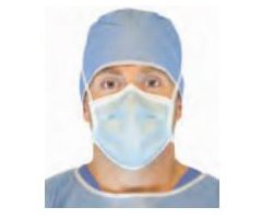 Surgical Mask PremierPro  Pleated Tie Closure One Size Fits Most Light Blue NonSterile ASTM Level 1 Adult