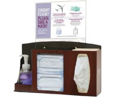 Hygiene Dispensing Station Signature Series Cherry/Clear 4.4 X 17.9 X 19.8 Inch ABS Plastic / PETG Plastic