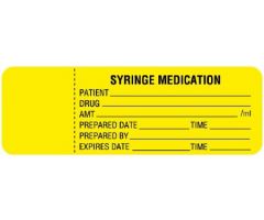 Pre-Printed Label UAL Anesthesia Label Yellow