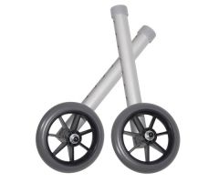Walker Wheels 5" Fixed With Rear Glide Caps (pair)