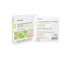 Thin Foam Dressing  Lite 6 X 6 Inch With Border Film Backing Silicone Gel Adhesive Square Sterile