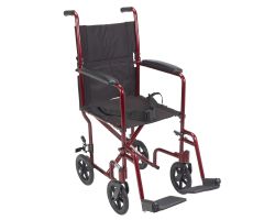 Wheelchair Transport Lightweight Red 19"