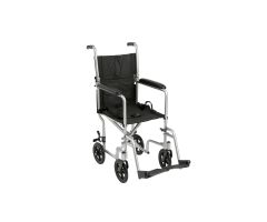 Wheelchair Transport Lightweight Silver 17"