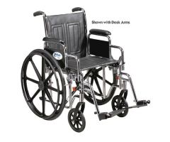 Wheelchair Std. 16"" Fixed Arms w/Swingaway Footrests