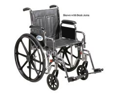 Wheelchair Std 18" Fixed Arms w/Swing-Away Footrests