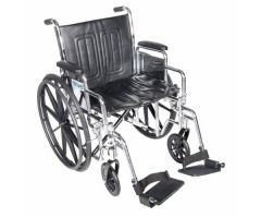 Wheelchair Std Rem Full Arms 20", Elevating Leg Rests