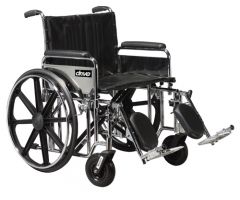 Wheelchair Bariatric 20" Wide w/Rem Desk Arms, S/F