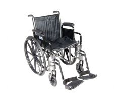 Wheelchair Fixed Arms 18" Swing-Away Footrests Dual Axle