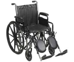 Wheelchair Econ Rem Full Arms 20" w/ Swing-Away Footrests