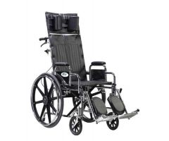 Wheelchair Full Reclining 22" W/Removable Desk Arms