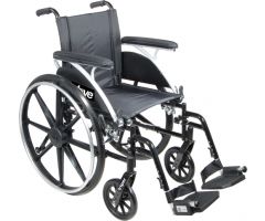 Wheelchair, Viper w/Flip Back Desk Arms, 14", Elev Legrests
