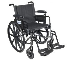 Wheelchair Ltwt K-4 Flip-Back Desk Arms 20" w/SA Footrests