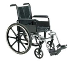 Wheelchair Ltwt K-4 Flip-Back Full Arms & S/A Footrests, 18"