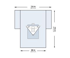 Orthopedic Drape  Heavy-Duty Knee Arthroscopy Drape 114 W X 88 W X 116 L Inch Sterile