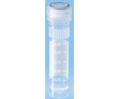 Microcentrifuge Tube Conical Bottom, Skirted Plain 10.8 X 44 mm 2 mL Without Color Coding Screw Cap Polypropylene Tube, 1102682