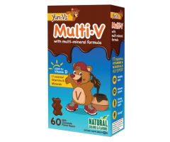 Multivitamin Supplement YumV's Gummy 60 Per Box Milk Chocolate Flavor