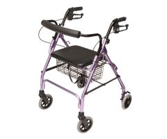 Rollator 4-Whl Lite - Lavender Pad Seat, Loop Brk Lumex