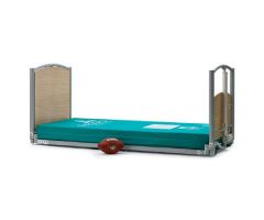 BED, NURSING FLOORBED1 ADJ HT W/HEAD & FOOT BOARD OAK D/S