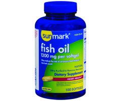 Omega 3 Supplement sunmark Fish Oil 1200 mg 100 per Bottle
