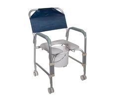 Drive Lightweight Portable Shower Commode Chair w/ Casters