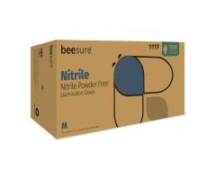 BeeSure Nitrile Exam Gloves Small Light Blue Non-Sterile, 100/Box