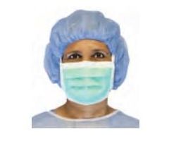 Surgical Mask PremierPro  Anti-fog Tape Pleated Tie Closure One Size Fits Most Green NonSterile ASTM Level 1 Adult