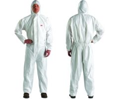Coverall with Hood 3M  Medium White Disposable NonSterile