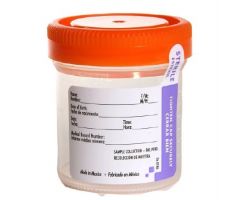 Specimen Container Samco Wide-Mouth Bio-Tite 55 mm Opening Polypropylene 90 mL (3 oz.) Screw Cap Patient Information Sterile
