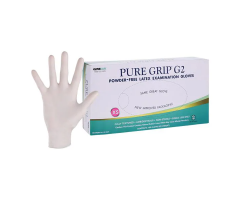 Gloves Exam Pure Grip G2 Powder-Free Latex 9 in X-Small 6 White 100/Bx, 20 BX/CA, 1125531CA