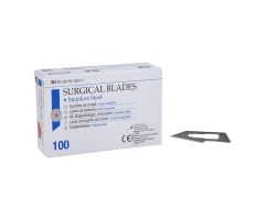 Henry Schein Stainless Steel Sterile Surgical Blade #25, 100/Box