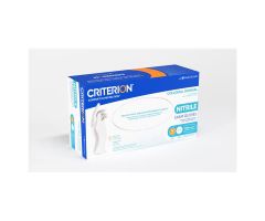 Criterion Colloidal Oatmeal Nitrile Exam Gloves Medium White Non-Sterile 10 BX/CA