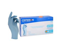 Criterion N300 Nitrile Exam Gloves Medium Ice Blue Non-Sterile 300/Bx