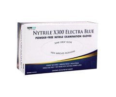 Gloves Exam Nytrile X300 Powder-Free Nitrile X-Large Electra Blue 250/Bx, 10 BX/CA, 1127019CA