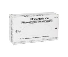 Gloves exam essentials 300 powder-free nitrile latex-free x-large indigo 250/bx, 10 bx/ca